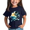 Children's Fashion Daily Printed Round Neck Short Sleeved Casual T-shirt Top