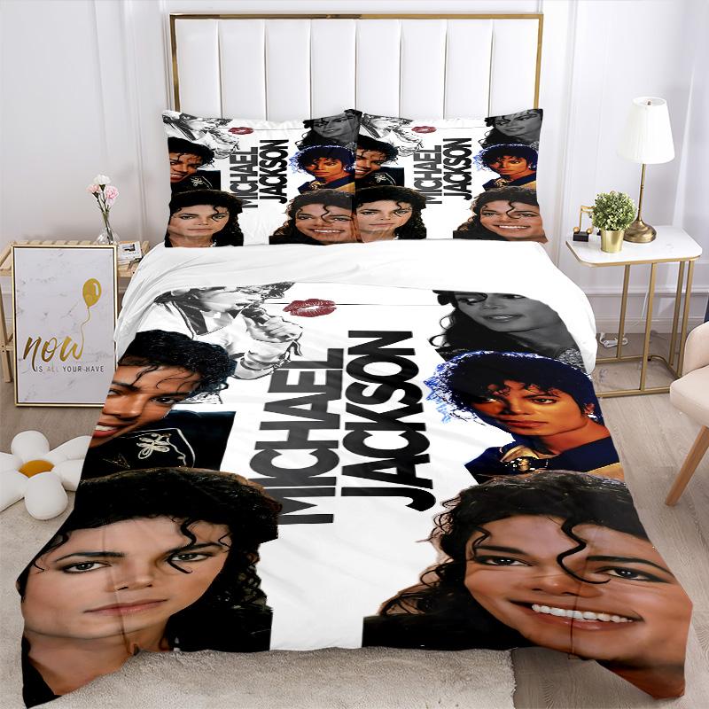 Michael Jackson'S Legacy Print 3Pcs Bedding Setduvet Cover With 2 Bedropillowcase Home Birthday Gift