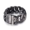 Ювелирные изделия из нержавеющей стали 316L. Европейский и американский модный индивидуальный простой и большой мужской браслет из нержавеющей стали черного цвета.