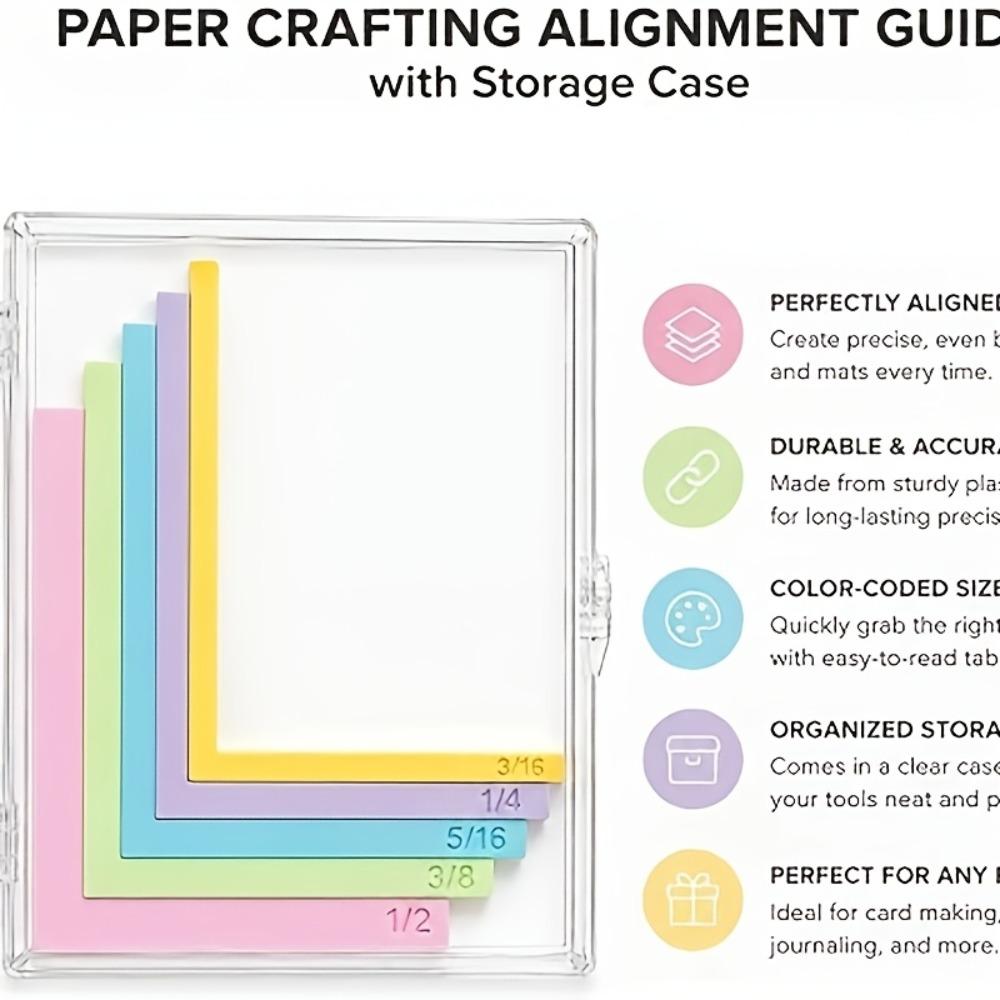 5/7pcs Precision Layering Precision Alignment Rulers Color-coded Spacing Locator Tools Card Making