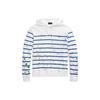 Polo Ralph Lauren SS22 Splash Ink Striped Hooded Drawstring Sweatshirt Men Sweatshirt White MNPOKNI16821853-100