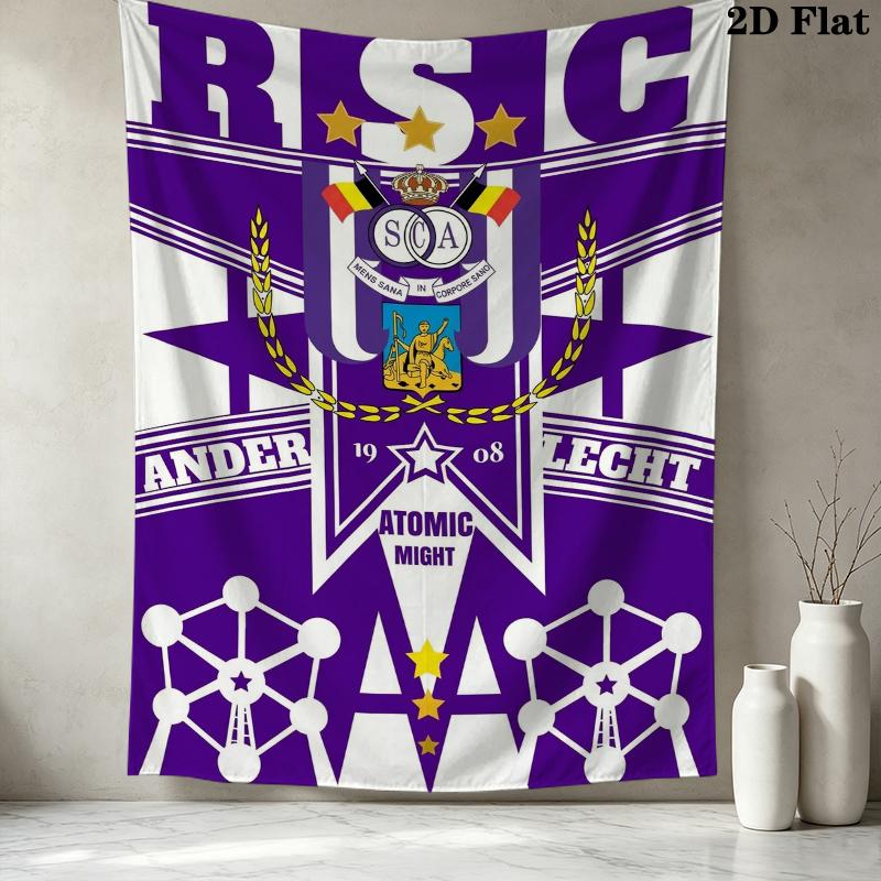 Rsc Anderlecht Wall Tapestry Aesthetic Wall Hanging Printed Fabric Blanket Decorative Tapestries For Bedroom Living Room Home Decor