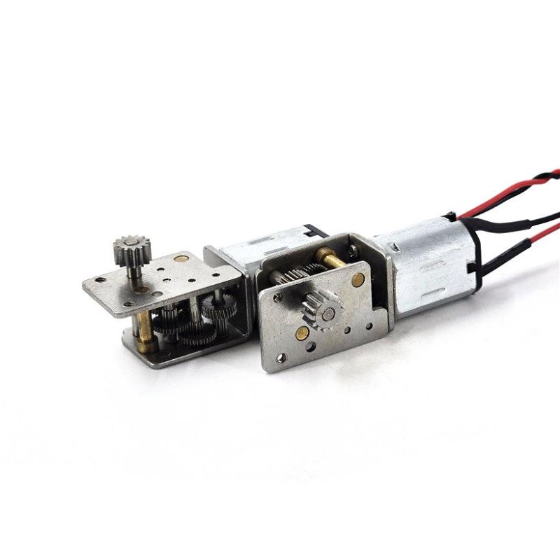 1Pcs Dc 3V 3.7V 20Rpm Slow Speed Metal Gearbox Engine Right Angle 14T Output Gear Shaft Mini N20 Gear Motor For 3D Printer Robot