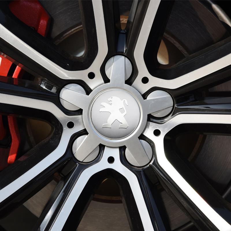 56/60mm Car Wheel Center Cover Hubcap Emblem Decal Sticker Accessories For Peugeot 3008 5008 206 508 406 GT RCZ 2019 MK1 MK2 MPV