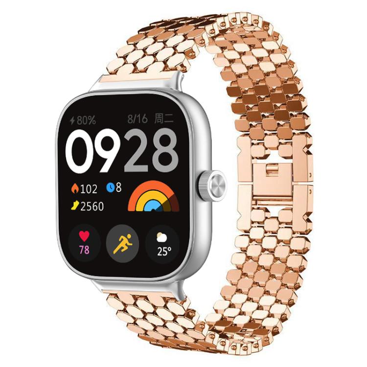 Металлический ремешок для часов с текстурой чешуи рыбы для Redmi Watch 3, Регулируемый сменный ремешок для умных часов, Только ремешок
