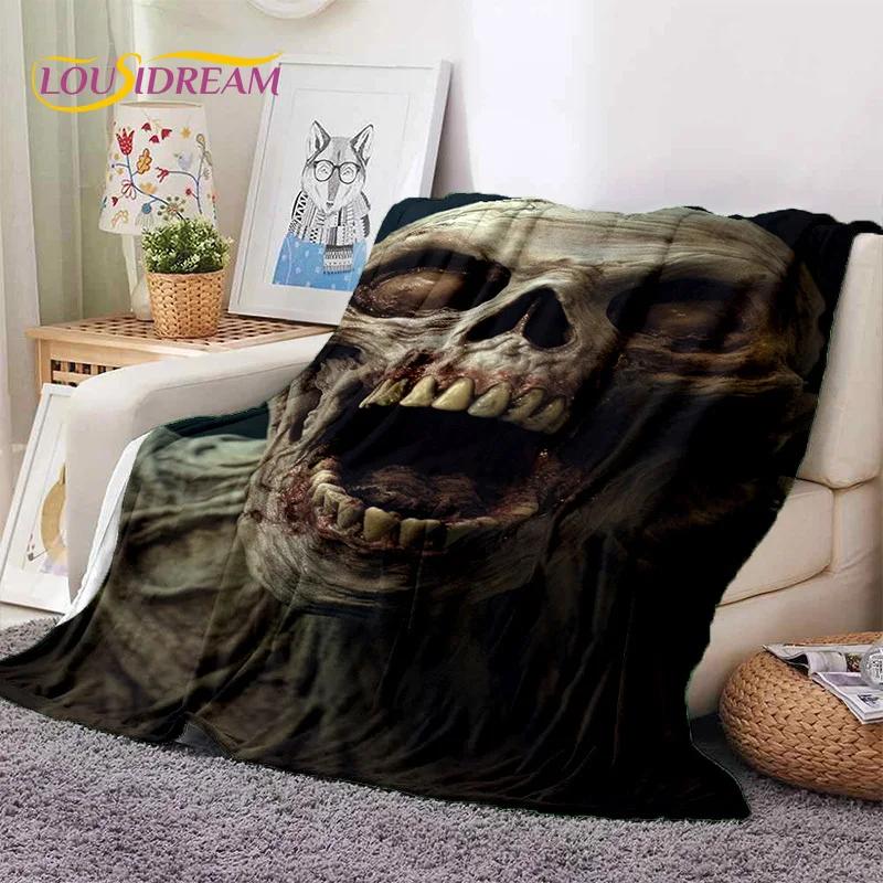 Gothic Horror Monsters Demon Skull Soft Flannel Blanket for Beds Bedroom Sofa Picnic,Throw Blanket for Cover Outdoor Leisure Nap