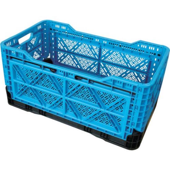 TRUSCO TR-MPB59-B Folding Mesh Container, Blue, 59 L