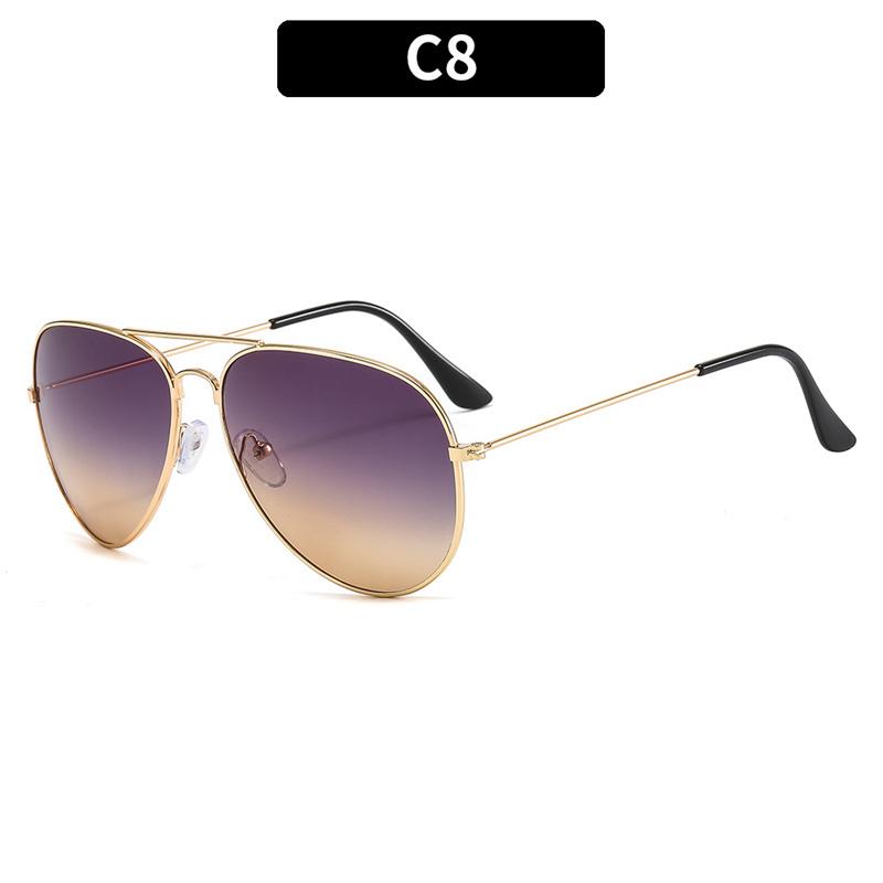 Новинка 2024 года, авиационные солнцезащитные очки с двойным мостиком для женщин и мужчин, авиационные сплавные оправы, солнцезащитные очки с градиентными линзами для женщин и мужчин