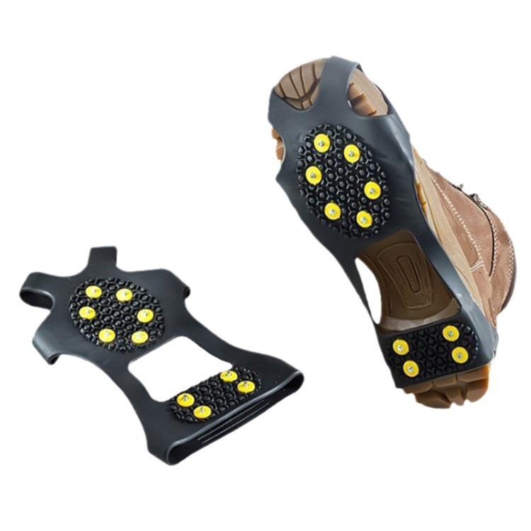 Черные 10-зубые противоскользящие ледоступы из нержавеющей стали для зимнего альпинизма и скалолазания