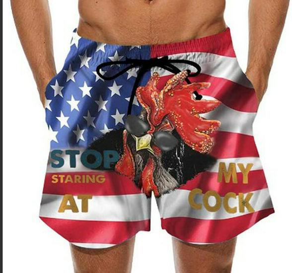 Мужские плавки с 3D-принтом головы индейки и бананов