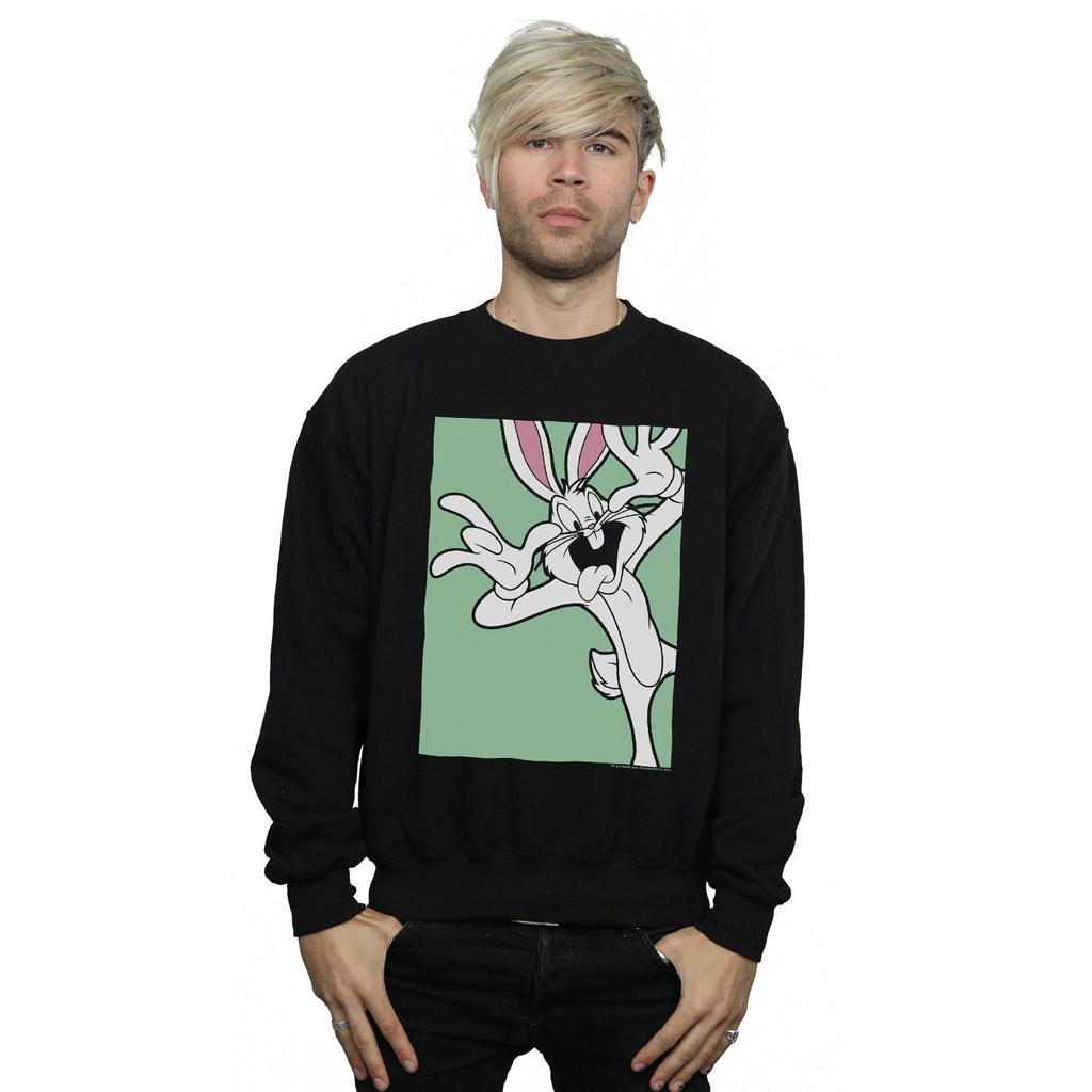 Looney Tunes Mens Bugs Bunny Funny Face Sweatshirt