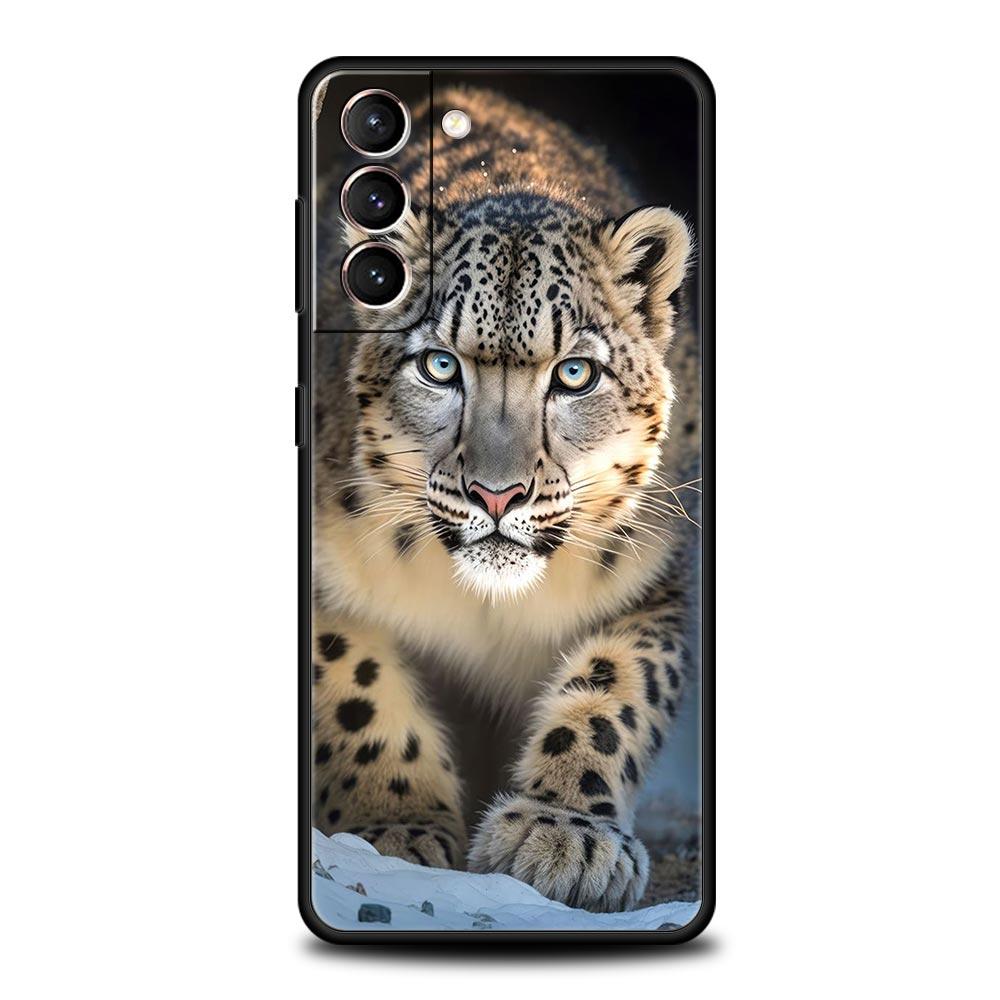 Мягкий ТПУ чехол для телефона Samsung Galaxy S25 S24 S23 S22 S21 Ultra S20 FE 5G S10 S10E Plus Тигр Волк Лев Животное Черная крышка