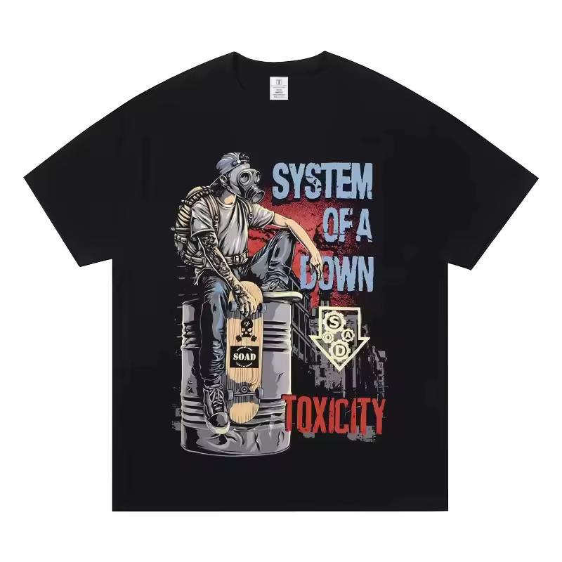 2025 System of A Down Band T-shirt Cotton Soft Summer Tee Shirt Men Women Fashion T shirt Male Rock Music Streetwear Tees Tops