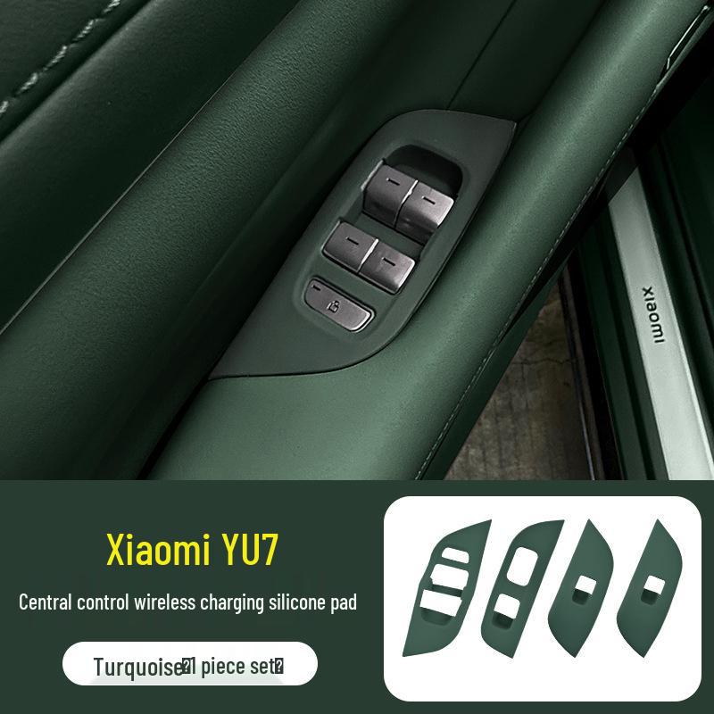 Silicone Mat for Xiaomi YU7: Central Control, Door Panel, Window Lift Handle Protection Pad, Interior Decoration.