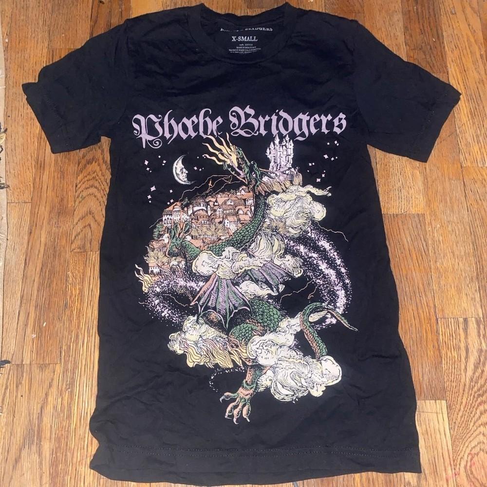 Phoebe Dragon Shirt Album black short sleeve Unisex T shirt cotton