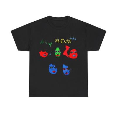 THE CURE In Between Days 80-е Редкая Черная Двусторонняя 100% Хлопковая Футболка Мужские Футболки Топ