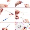 Mixed Punch Needle Kit DIY Embroidery Hoop Threads Sewing Accessory Threader Tools Set