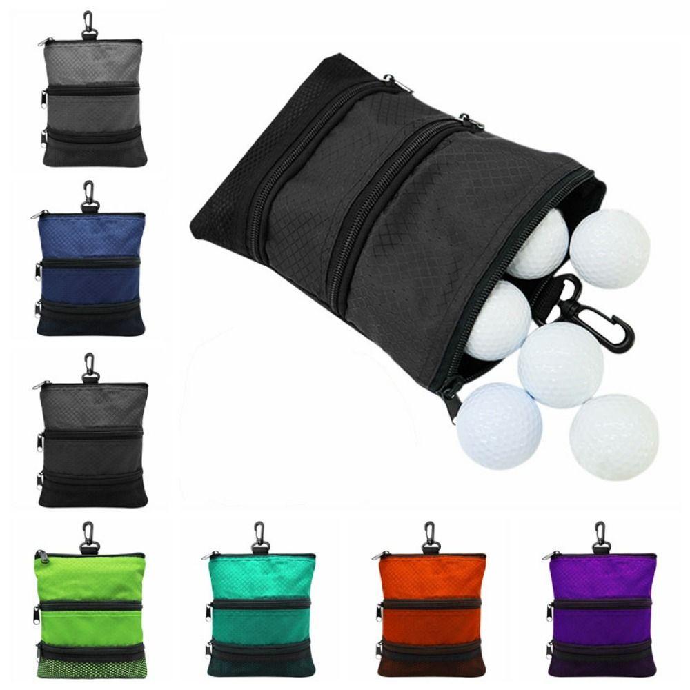 Waterproof Golf Storage Bag Three Layer Golf Pouch Multipurpose Golf Accessory Bag Golf Training