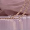 Rose Gold Color Italian CraftsmanshipDelicate Bracelet Necklace for Woman Girl 3mm Combination Long Chain
