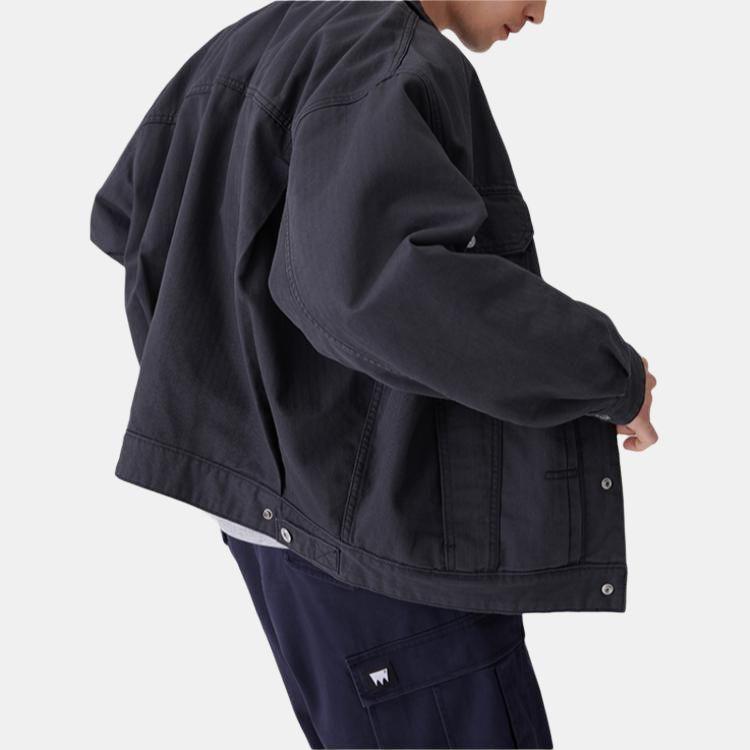 Куртка мужская Levis Silver Label однотонная удобная свободного кроя с длинными рукавами серо-дымчатого цвета A7306-0001