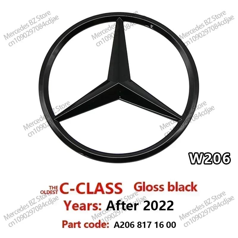 81mm ABS Car Rear Badge Sticker 3pins Snap Trunk Emblem Decal For Mercedes Benz C-class C450 C43 AMG W205 2016-2021 A2058174500