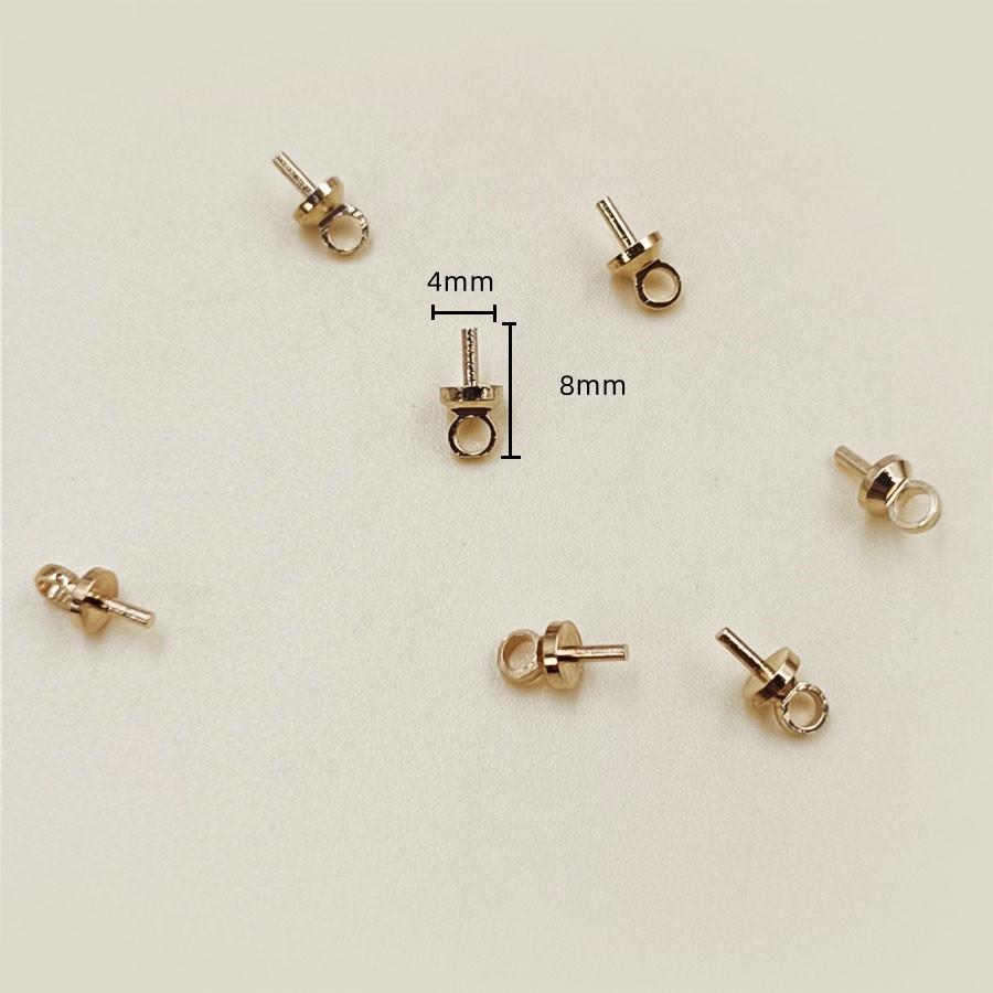 Винт для ногтей для вышивки бисером 4*8 мм, новые аксессуары «сделай сам», 20 шт., изготовление ювелирных изделий, высококачественные маленькие овечьи глаза, подвеска, бусины