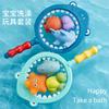 Baby Bath Toy Turtle Water Spray Net Fish Shark Children's Animal Pinch Le Floating Water Play Toy-Red