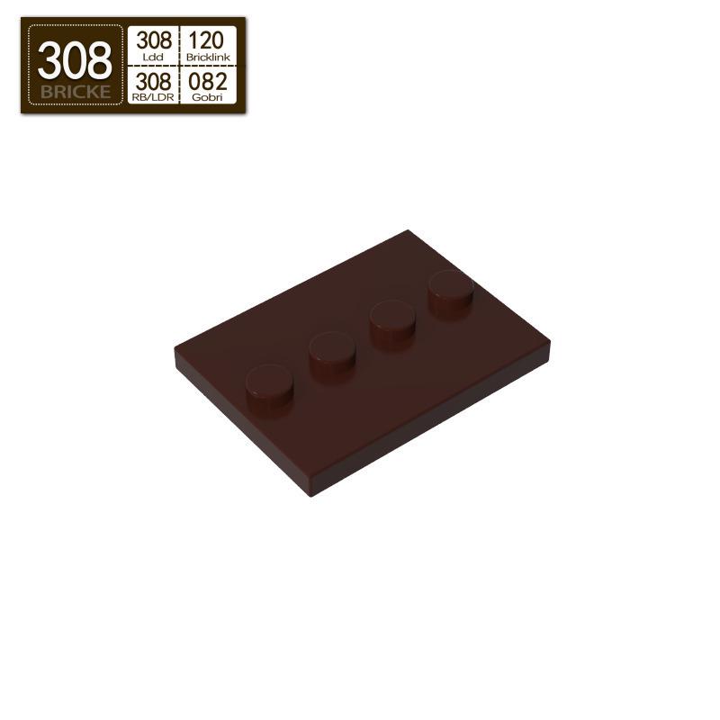 Пластина для минифигурок BRICKE 3x4 Совместимая с Lego 88646 17836 Строительные блоки