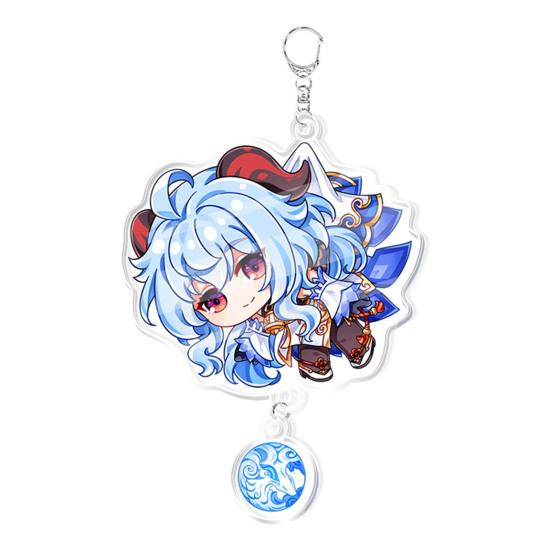 Подарочный орнамент, портативный тарталья с прозрачным узором, кулон Ганью, брелок Genshin Impact