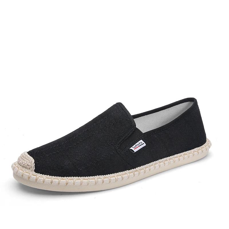 Мужские мокасины, мягкие, высокого качества, весенние парусиновые туфли для рыбалки, кроссовки, мужские эспадрильи, трендовые туфли на плоской подошве для вождения, мужские летние туфли