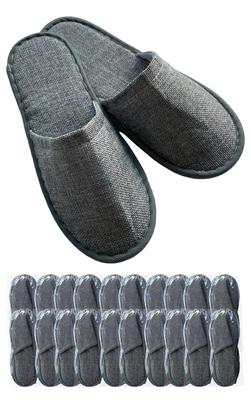 EQLITURE Одноразовый набор для роскошного отеля, ресепшн, индивидуальная упаковка, плюс серые тапочки, 20, стиль, застежка, обернутый, 23см-28см, хлопок-лен-подобный