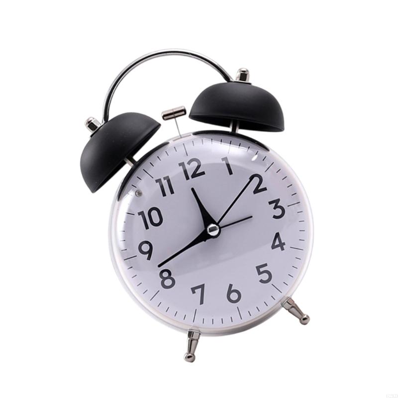 62KD Analog Alarm Clock Double Alarms Quiet Operating Large with Night Light