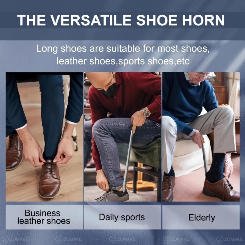 Рожок для обуви из нержавеющей стали, подъемник для обуви, не требующий наклона обувающийся, рожок для обуви.