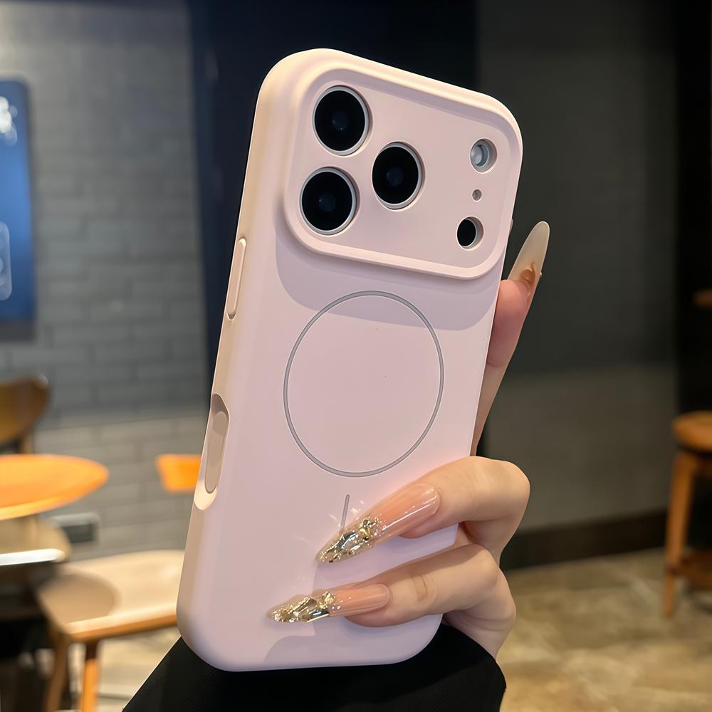 Матовый чехол-ремешок Magsafe конфетного цвета для iPhone 16 17 Pro Max Air 15 14 Plus 12 13 11 Ремешок на запястье Жидкий силиконовый чехол