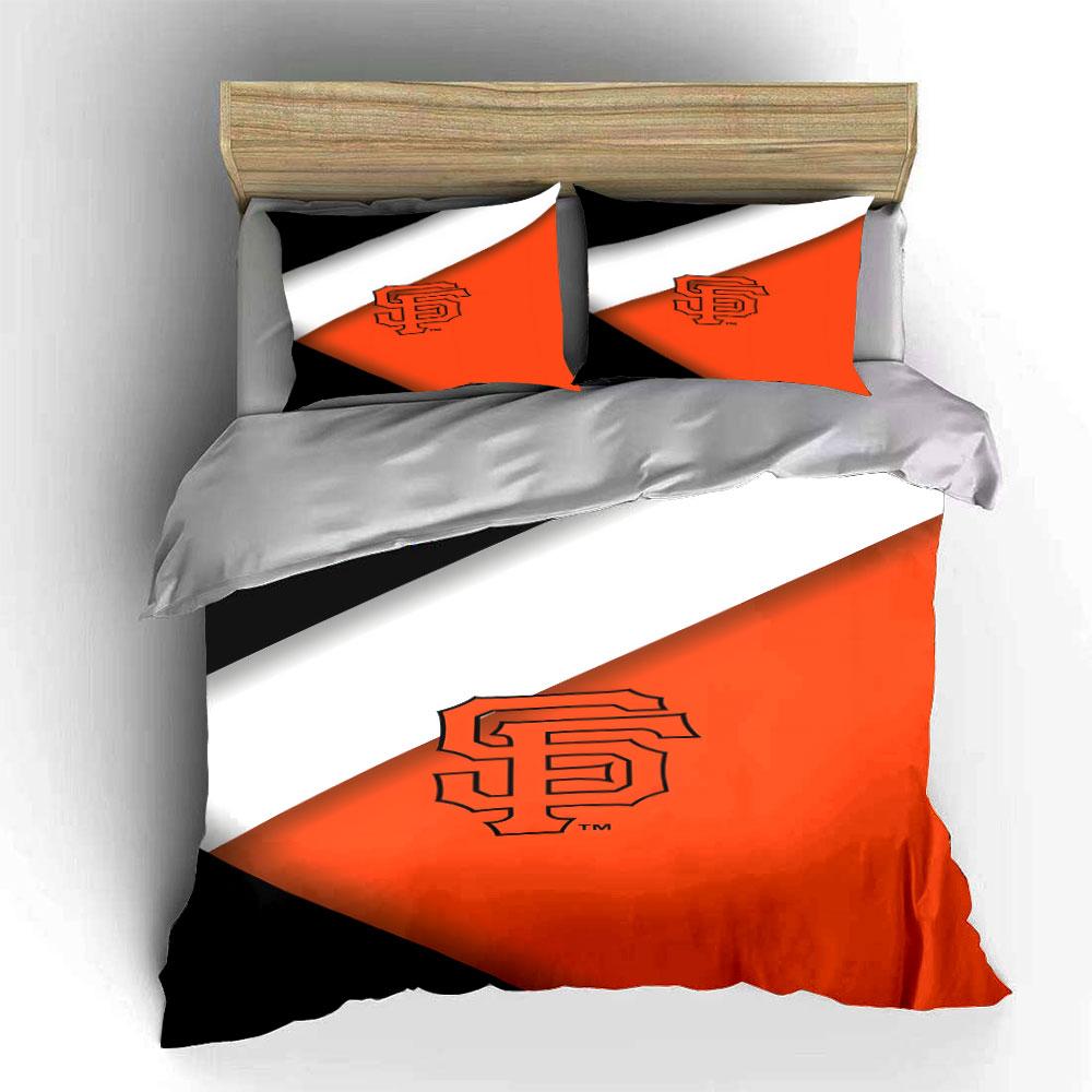 Orange Black Geometric SF Pattern Design Print Bedding Set Duvet Cover Pillowcases (1* Duvet Cover 2* Pillowcases Do Not Include Comforter)