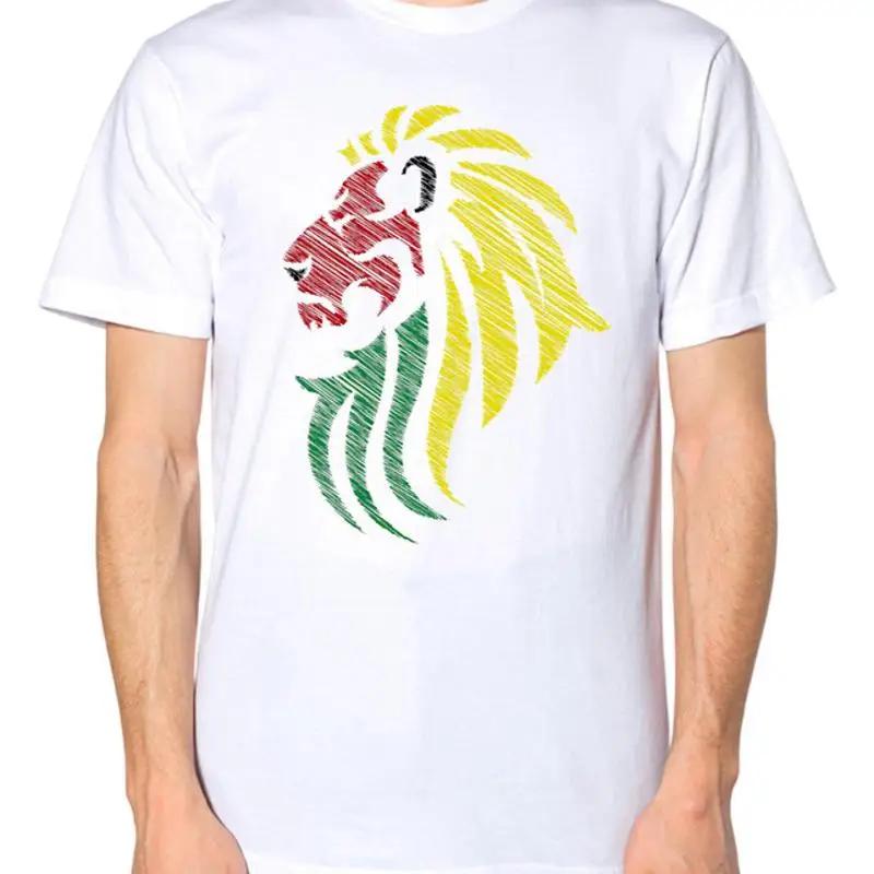 Lion Rasta T Shirt Rastafari Rastafarian Top Jamaica