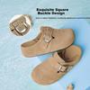 BASTO Flat Casual Open-Toe Slip-On Half Slippers for Women