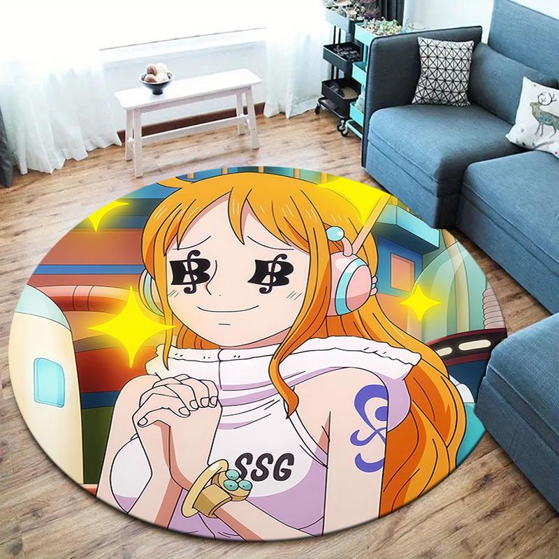 Nami Round Area Rug Carpet Rug For Living Room Bedroom Sofa Playroom Decor Nonslip Floor Mat