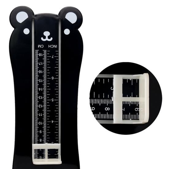 Измерительный прибор для ног с изображением медведя для младенцев, детей и взрослых, измеритель длины стопы, линейка для измерения обуви, домашний измеритель стопы, точная таблица измерений