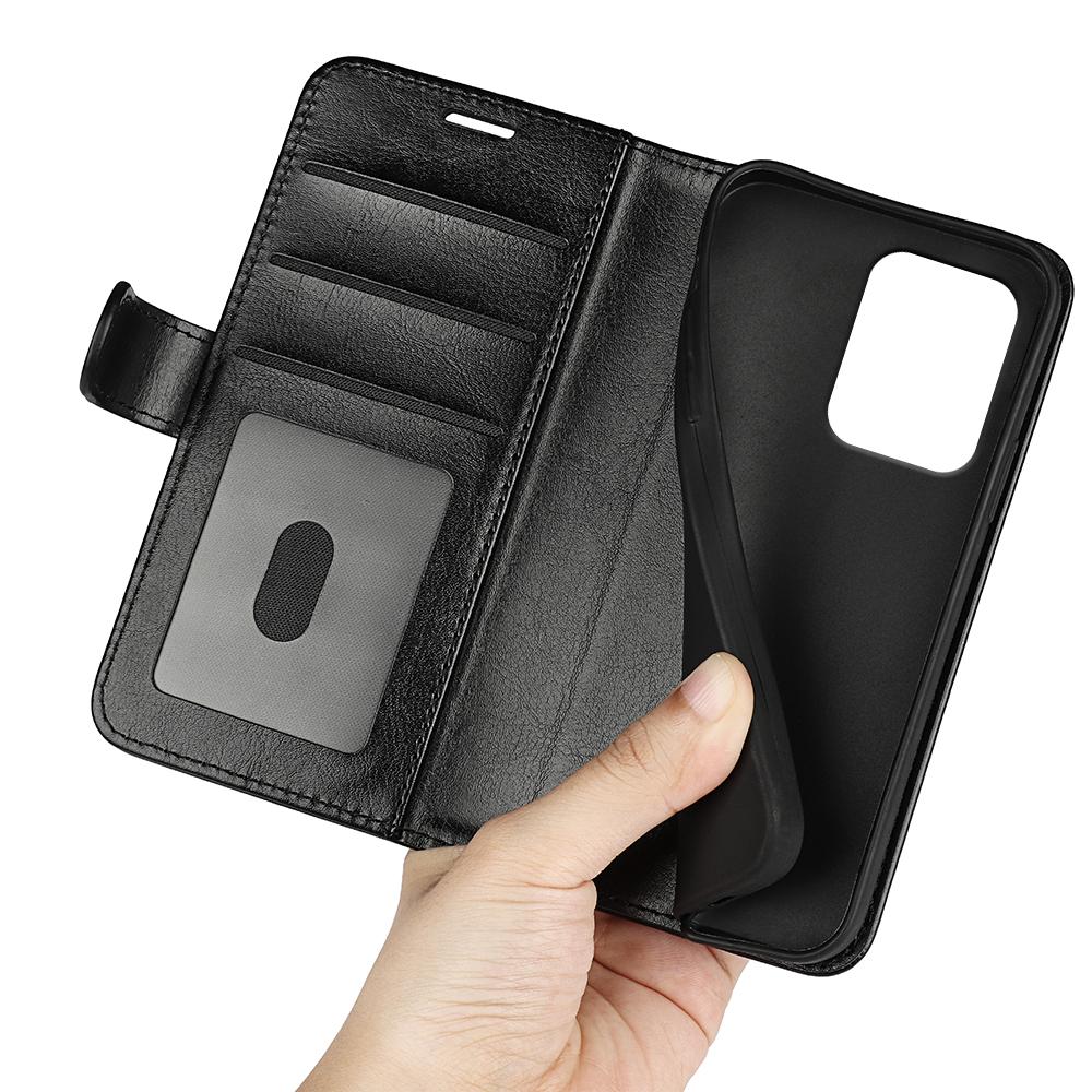 For Oppo Reno13 F 5G Wallet Case Crazy Horse Texture Stand Leather Phone Cover