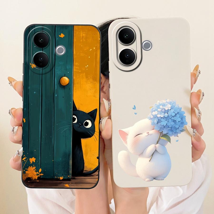 Для Vivo V60 Lite v 60 5G Чехол Кролик Расписной Чехол Мягкий Силикон Матовый Чехол для Телефона Для VivoV60 V 60Lite 4G 5G Чехол животное Capa