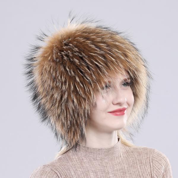Русская женская зимняя шапка из 100% натурального лисьего меха, вязаная роскошная эластичная теплая шапка из 100% натурального лисьего меха, женская уличная согревающая меховая шапка