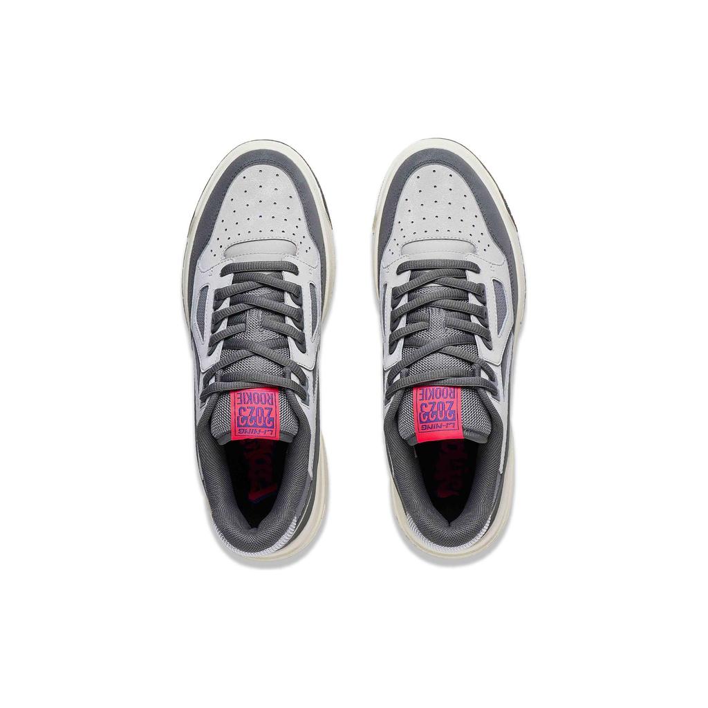 Li Ning Bad5 New Star 2 Basketball Culture Shoes Trendy Casual Shock Absorption Non-Slip Low-Top Basketball Shoes Men Sneaker Gray ABCT055-3