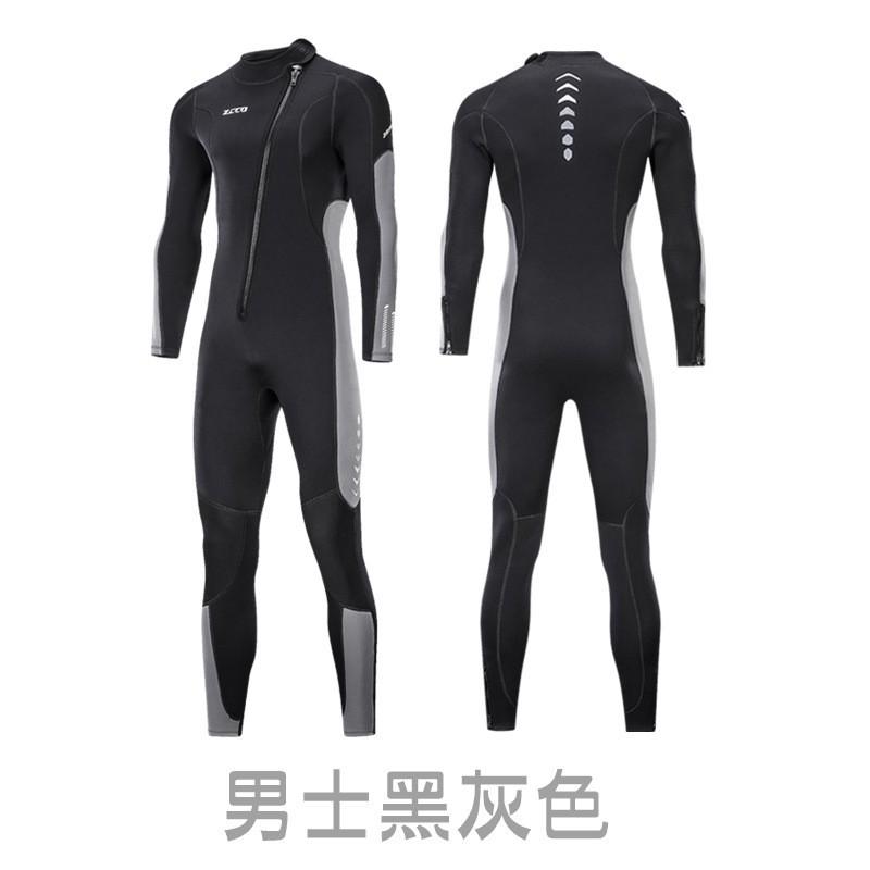 ZCCO 3mm Fullsuit Wetsuit Men Women Chloroprene Neoprene Diving Surfing Snorkeling Winter Swimming Thermal Protection