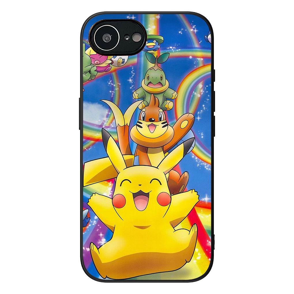 Soft Phone Cover for Apple iPhone 17 16 14 15 Pro Max Plus 15+ 16E XR ProMax Air Case Espeon P-Pikachus Umbreon P-Pokemons