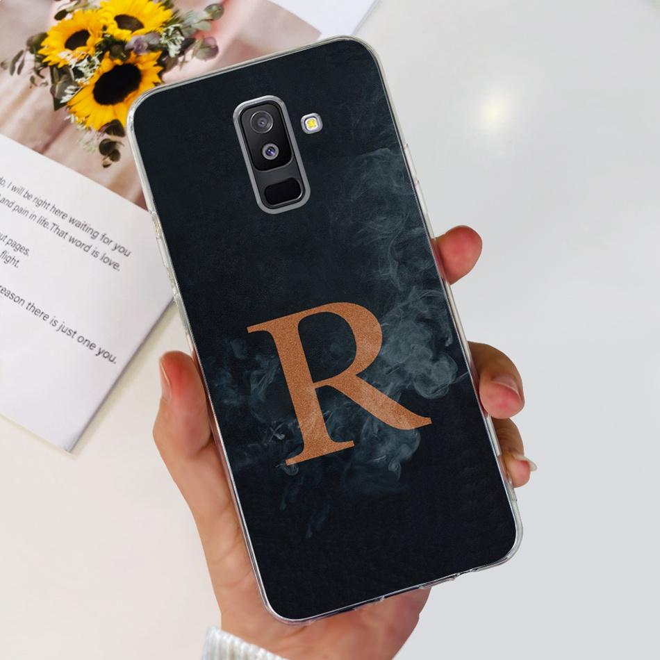Чехол для Samsung Galaxy A6 Plus 2018 Samsung A6 (2018) Модные прозрачные чехлы из мягкого силикона TPU с буквами для телефонов Samsung Galaxy A6 Plus A605G A600F
