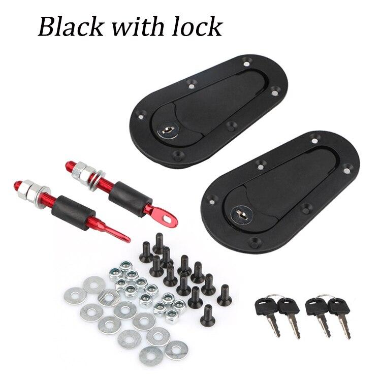 Универсальный штифт на капоте гоночного автомобиля, защелка капота двигателя, 2 цвета, комплект замка, установка с ключами, замок на капоте, крепление на капот, автомобильные аксессуары