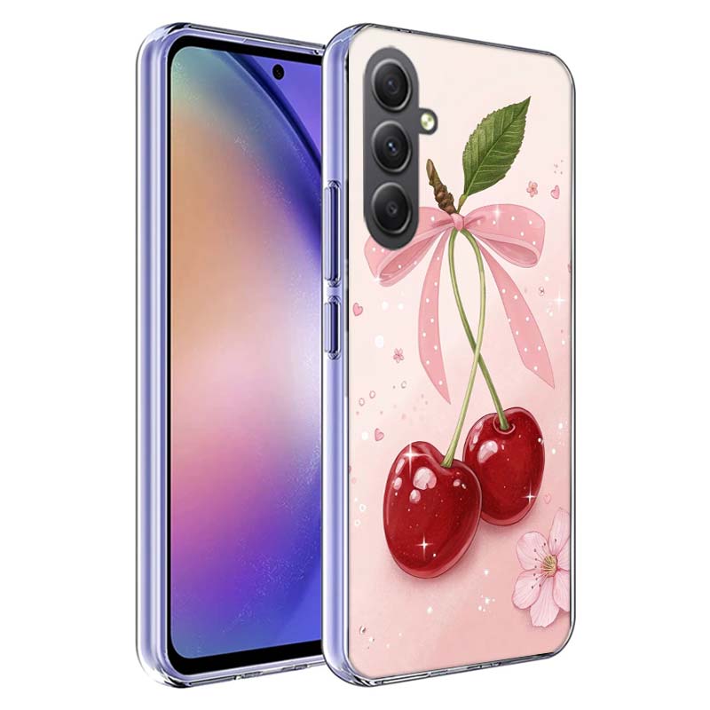 Чехол-бантик с вишней для Samsung A17 A37 A57 A07 A16 A26 A36 A56 A06 A02S A12 A22 A32 A52S A04S A14 A24 A34 A54 A03 A13 A33 A53