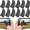30 Piece Finger Sleeve for Gaming Mobile Game Controller Finger Thumb Sleeve Anti-Sweat Breathable Seamless Touchscreen Finger Cover Silver Fiber for