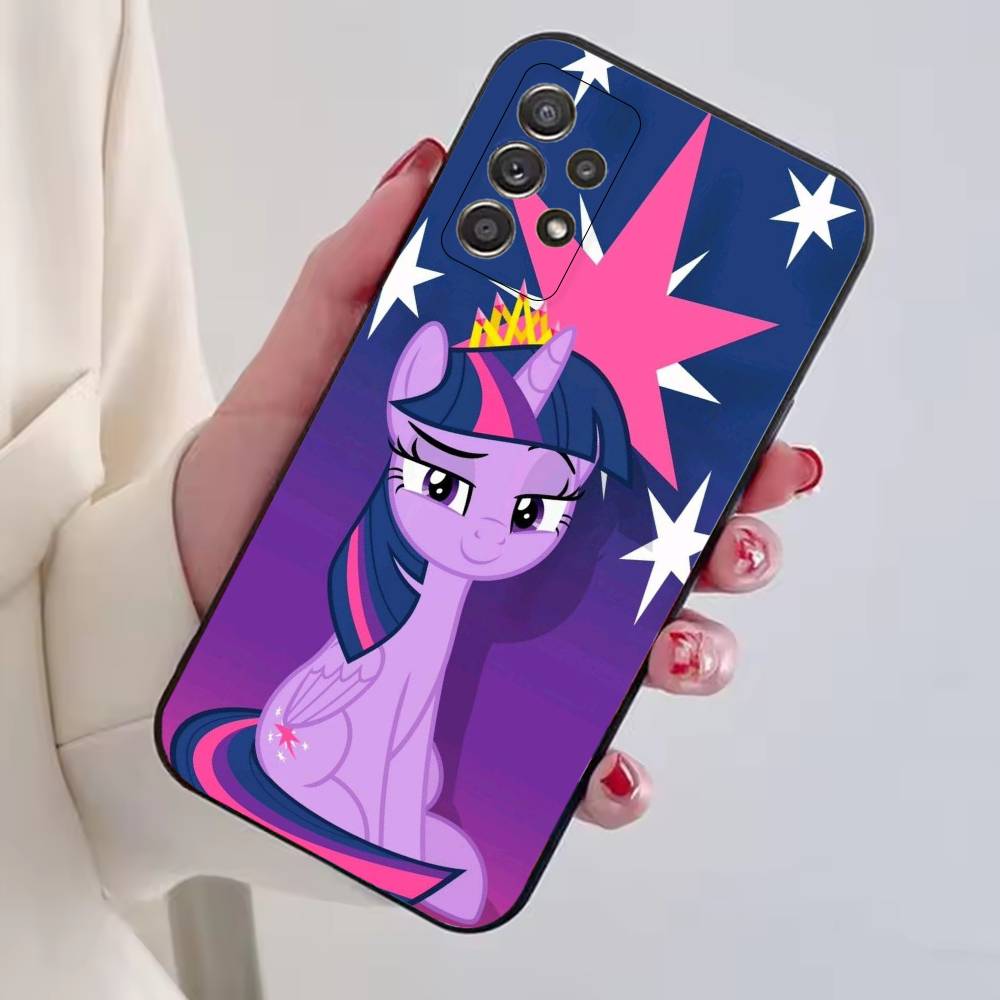 Мультяшный чехол для телефона My Little P-Ponys для Samsung S25, S24, S21, S22, S23, S30, Ultra, S20, Plus, Fe, Lite, Note, 10, Черный чехол